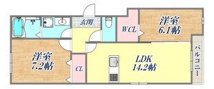 エテルノ塚口の物件間取画像